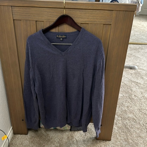 Brooks Brothers XXL Supima Cotton V-Neck Sweater, Men’s XXL Dark Blue - Picture 5 of 8